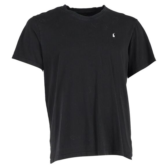 Polo Ralph Lauren Logo-Embroidered T-Shirt in Black Cotton